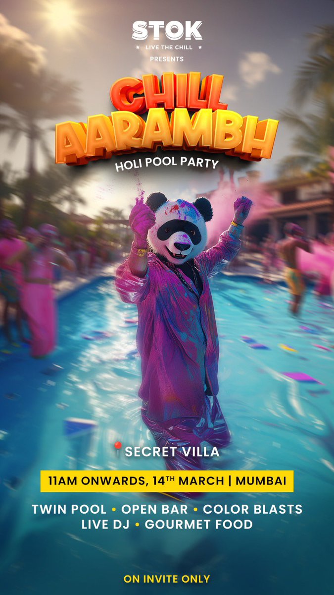 StokIndia's tweet photo. Register here 

https://t.co/Wv5sLcTyBx

@playaceapp 

#HoliParty https://t.co/7WUyvrDYrQ