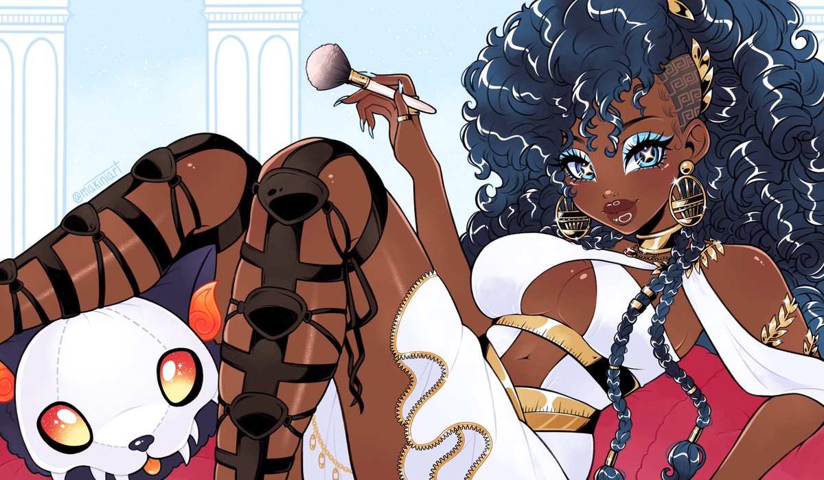 KishinShinobi's tweet image. It's the FINAL DAY OF BHM and to end on a BANGER our Day 28 pick, the Muse of Cosplay themselves @anarkeeVT! With a love for cosplay they were summoned from Olympus to aid and inspire people to cosplay the characters they love and express themselves! Sit back for some gaming too!