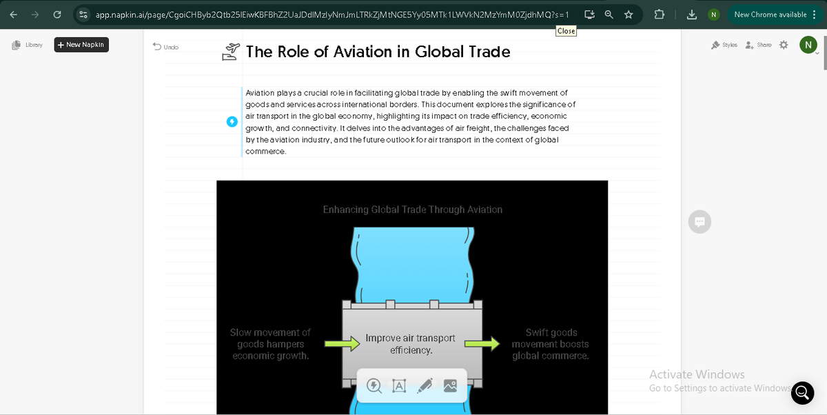 AbokumahAnnobil's tweet photo. I am loving the insightful and amazing diagrams from Napkin AI that highlights the impact of aviation on global trade. #NapkinAI #AviationInsights #VisualData
#ALX_AiSK #ALX_AI https://t.co/fuKX5399mZ