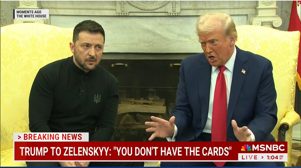 DarkWebWarrior's tweet photo. The Most Disgusting Scene in US Presidency with one of our Allies.. Absolutely Disgusting and Disgraceful.. Trump Praising Putin while demanding Zelinsky Thank the US for the Aid which he's done 1000+ times, JD VAnce had voted against that aid!  Extortion on Live TV! 🤨😡🤬 https://t.co/6ZTk16aVkx