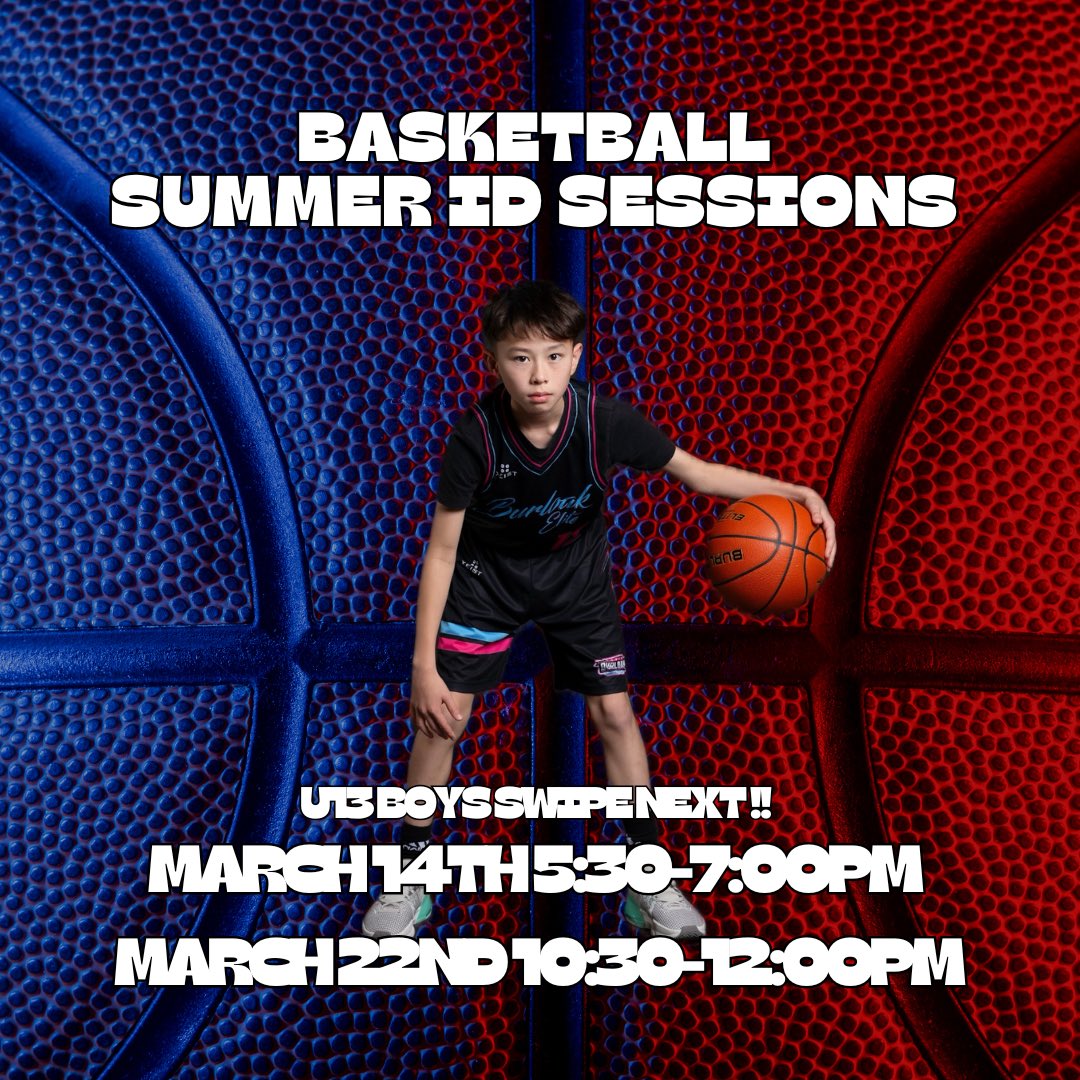Summer ID sessions for summer teams

Register for upcoming sessions. $5 per session 

burloakbasketball.playbookapi.com/programs/regis…