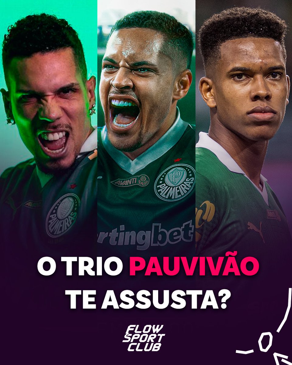 FlowSportClub's tweet photo. PAULINHO, VITOR ROQUE e ESTEVÃO! TE ASSUSTA, torcedor? 👀 https://t.co/QPh2BhvARR