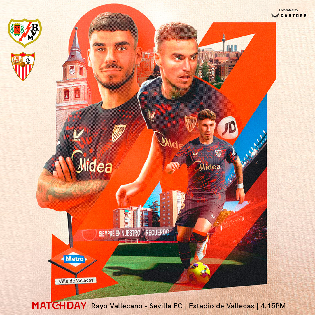 SevillaFC's tweet photo. ¡Con todo, mi Sevilla! 🙌 ⚪️🔴

⚽️ #RayoSevillaFC 

#WeareSevilla #NuncaTeRindas https://t.co/jejOLVLTwF