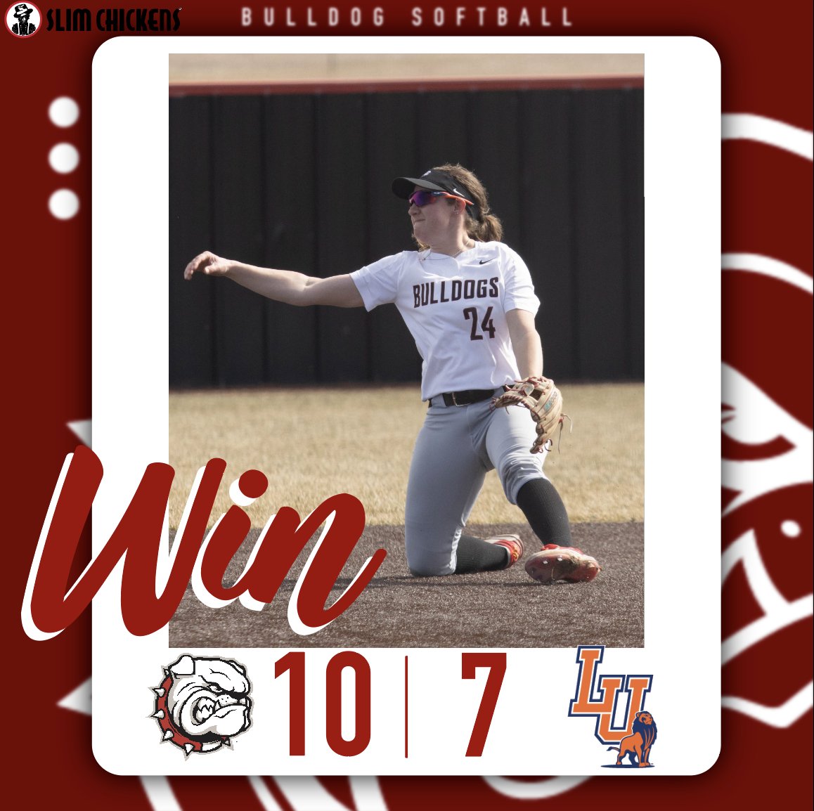 Comeback-COMPLETE! BULLDOGS WIN!!!

MC scores four runs in the top of the seventh frame to secure the Victory over Langston and start the Red Dirt Classic 1-0!

#BulldogPride