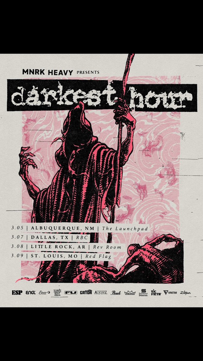 DARKEST HOUR (@darkesthourrock) on Twitter photo Headline dates coming up as we make our way back home to the east coast!
Darkest Hour Headlines:
March-5 Albuquerque, NM @ The Launchpad
March-7 Dallas, TX @ RBC
March-8 Little Rock, AR @ Rec Room
March-9 St. Louis, MO @ Red Flag
See you in the pit!!! <a href="/MNRKHeavy/">MNRK Heavy</a> Headline dates coming up as we make our way back home to the east coast!
Darkest Hour Headlines:
March-5 Albuquerque, NM @ The Launchpad
March-7 Dallas, TX @ RBC
March-8 Little Rock, AR @ Rec Room
March-9 St. Louis, MO @ Red Flag
See you in the pit!!! <a href="/MNRKHeavy/">MNRK Heavy</a>
