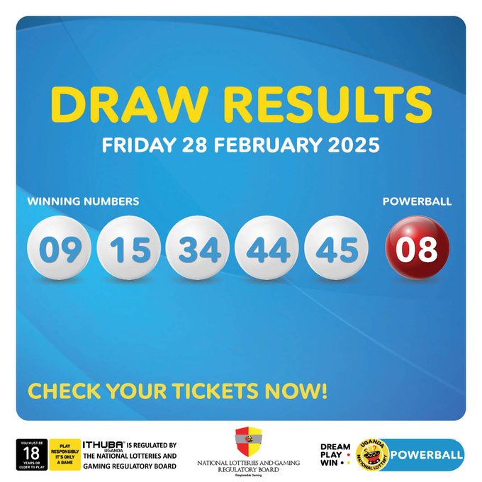 Powerball: Results for (28/2/2025)