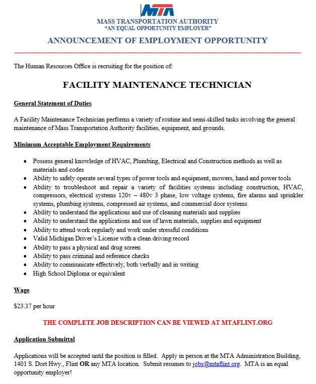 New job opening!