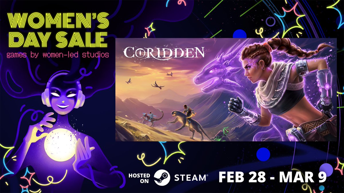 Excited to join the #WomensDaySale! Let's celebrate International Women's Day by showcasing our visions, talents, and achievements in games 🌍💪 
Check it out: store.steampowered.com/sale/WomensDay…