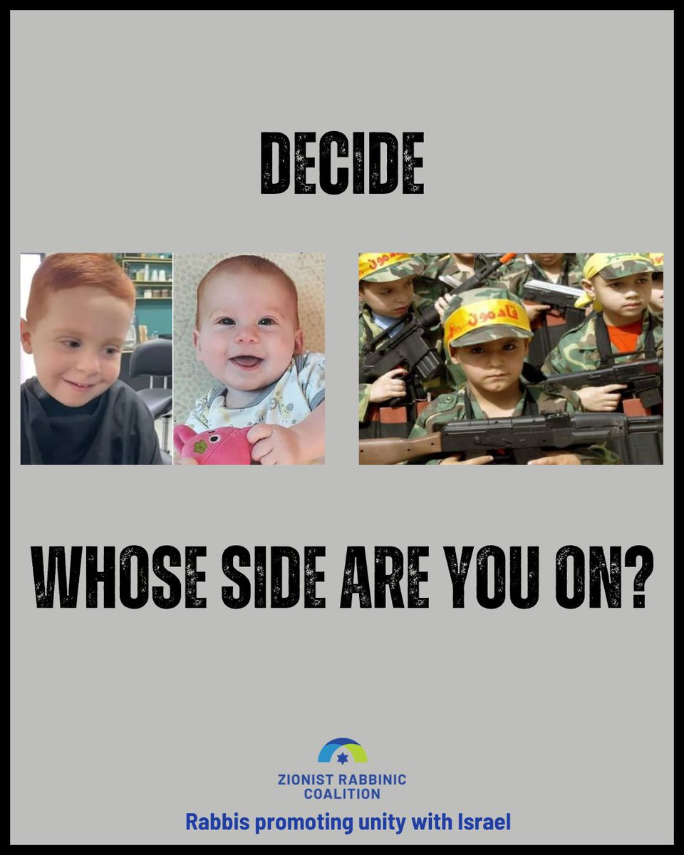 While Israel mourns the Bibas children whose lives were brutally taken by Hamas, Hamas trains the next generation of children to glorify violence and terror.
This is the stark reality.
Where do you stand?
#zrc #zionistrabbis