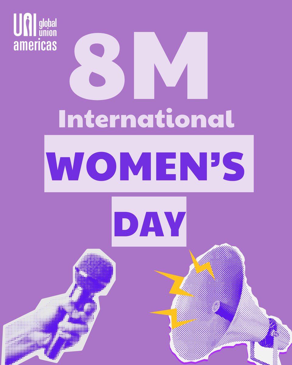 UNI Américas (@uniamericas) on Twitter photo 🔥✊ Today, on #InternationalWomensDay, we remember that the fight continues.
This is not a day of celebration, but of resistance and struggle.
For the rights we have won and those yet to be achieved. Not one step back!💜 #8M <a href="/uniglobalunion/">UNI Global Union</a> 🔥✊ Today, on #InternationalWomensDay, we remember that the fight continues.
This is not a day of celebration, but of resistance and struggle.
For the rights we have won and those yet to be achieved. Not one step back!💜 #8M <a href="/uniglobalunion/">UNI Global Union</a>