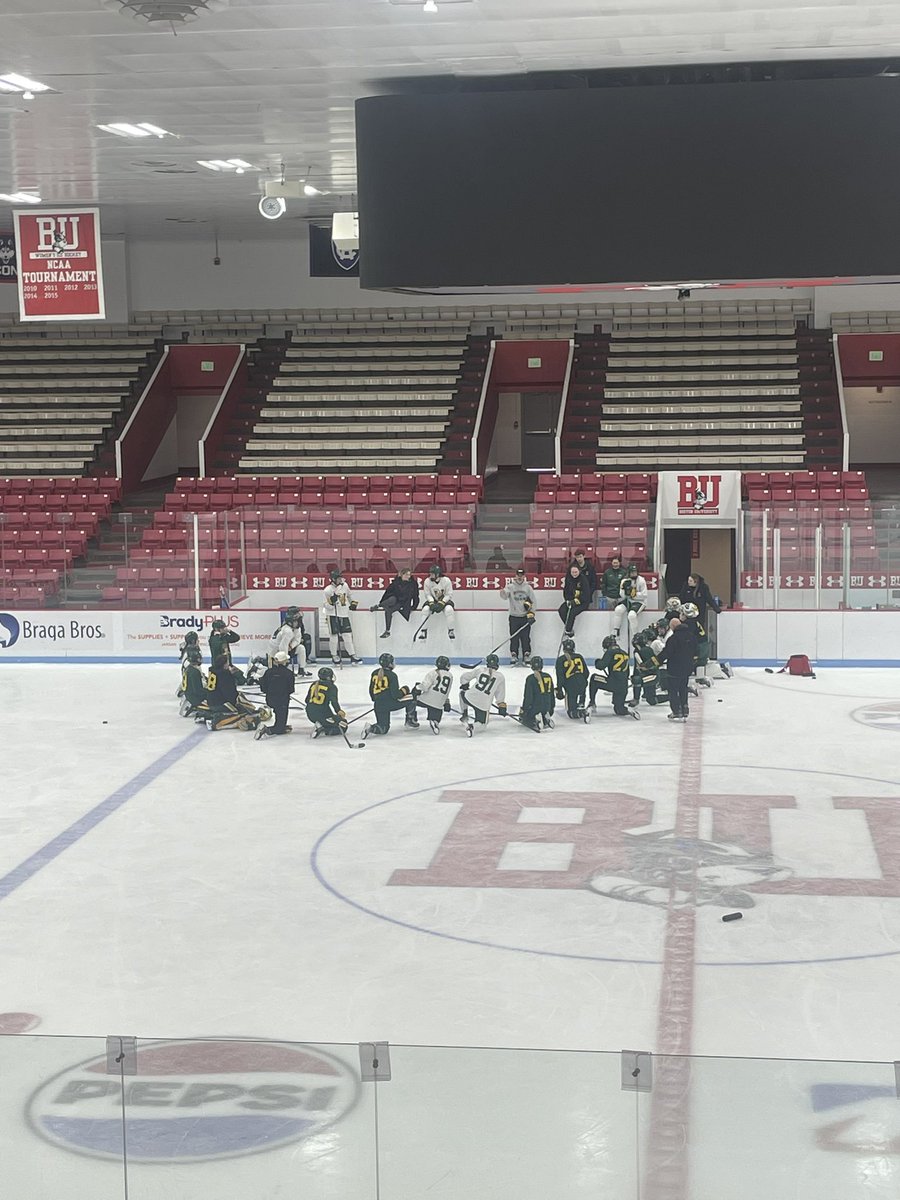 Catamounts wrapping up Friday afternoon practice from Walter Brown Arena. 

Vermont faces Boston University tomorrow at 4 PM in the Hockey East Quarterfinals! Fans who watch from home can catch all the action live on ESPN+. 

#802Hockey