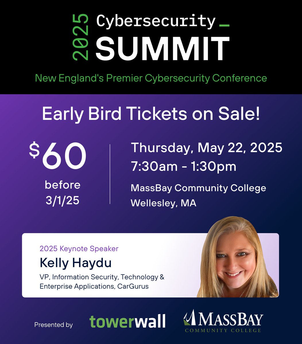 ⏳ Last Chance! ⏳  

Today is the final day to save on early bird tickets for the 2025 Cybersecurity Summit!  

Secure your spot for just $60 before prices increase tomorrow. 

🔗 Register now: hubs.li/Q038QTs30

#5thWallofSecurity #summitbuzz25