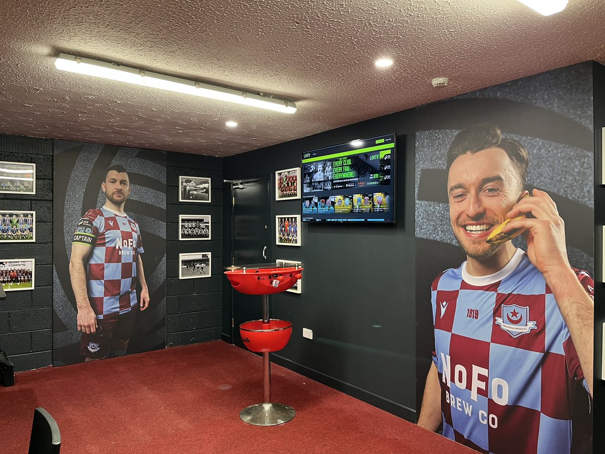 loveisthedrog's tweet photo. FIRST LOOK // A little sneak peek of Drogheda United’s revamped clubhouse hospitality suite. Some job.
#DROGAL | @loveisthedrog https://t.co/eXQlCyWCk9