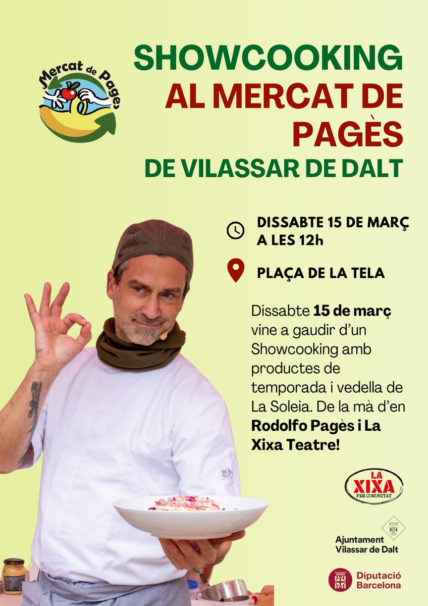 MercatDePages's tweet photo. 🌿🥦🙌Dissabte i diumenge us esperem a Mercat de Pagès. Ens trobareu:

Dissabte 01/03 de 10h a 14:30h
📌Guinardó

#Alimentsdeproximitat #XarxadeConsumSolidari https://t.co/xNAwJK9E9W