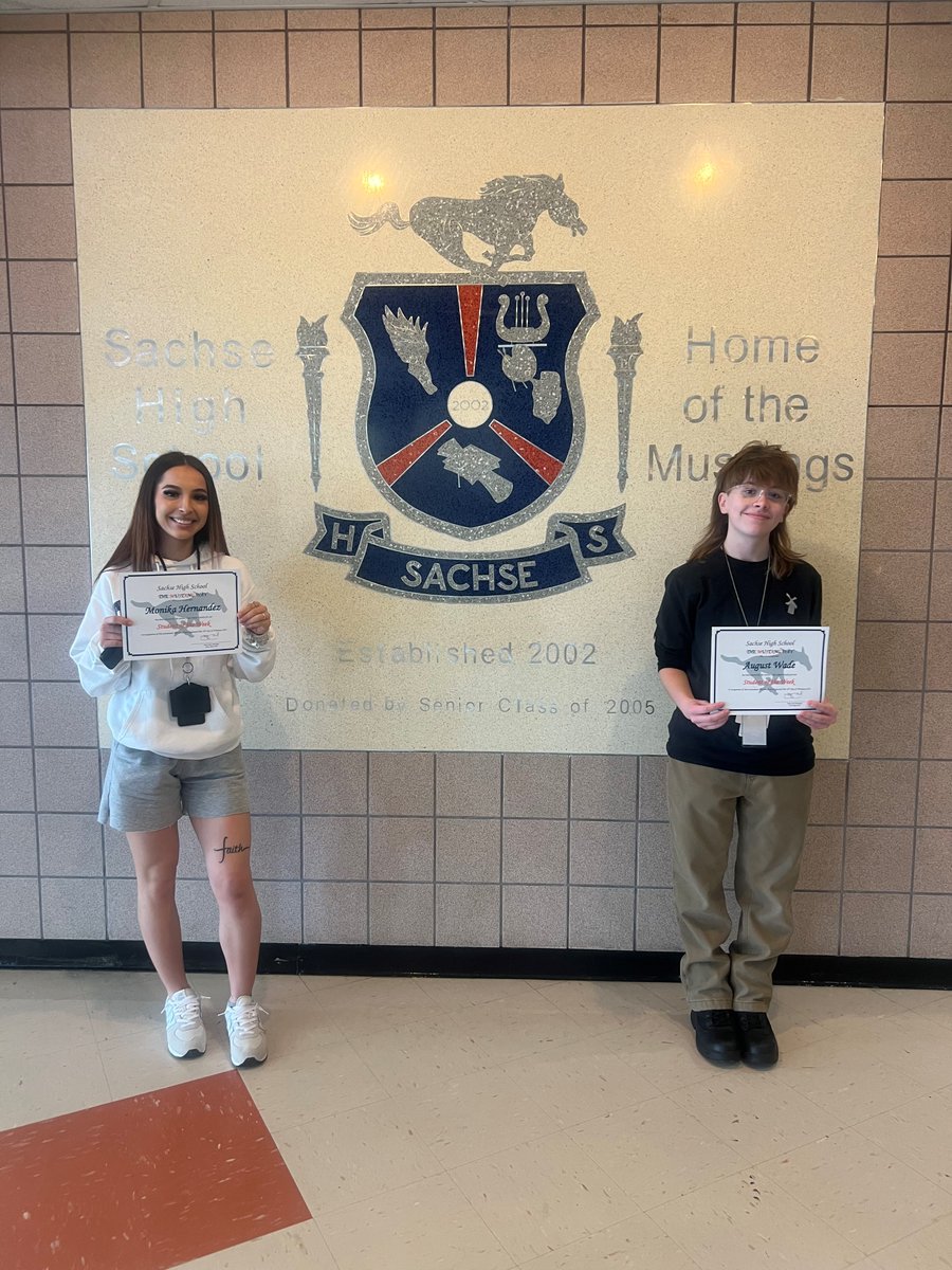 Students of the Week for Feb. 28 are Seniors Monika Hernandez and August Wade! When it was below freezing temps, these two stepped up &amp; made sure Mr. Young, our outside parking lot attendant, was taken care of! Monika brought him hot chocolate &amp; August offered him hand warmers!