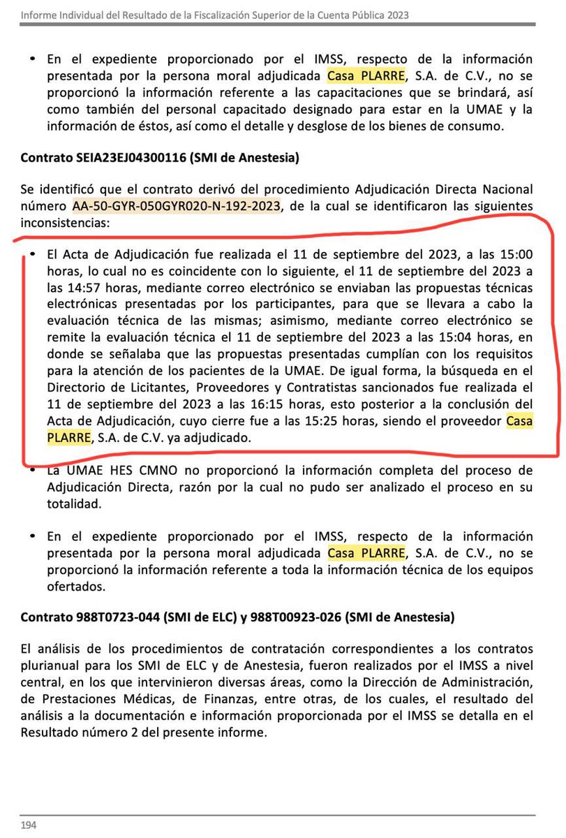 lumendoz's tweet photo. Extra‼️ ¡Que tal! @zoerobledo del @tu_imss se tardo , AGARRENSE. - 28 minutos en adjudicar un contrato directo a Casa Plarre, de Adrián y Jaime Cervantes, la @ASF_Mexico ya les echo el ojo. ¡Y así todos sus contratos!  Y sigue sin decir nada por el accidente de la ambulancia área ; no tienen medicinas , pero si este servicio!