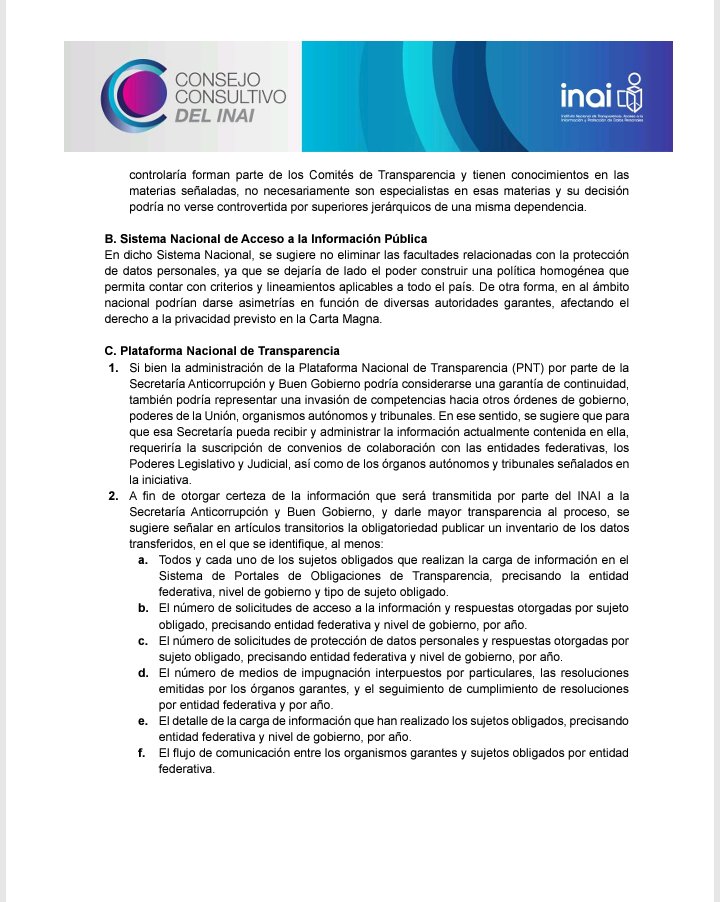 ConsejoConINAI's tweet photo. 2/2 Recomendación emisión de Leyes secundarias de transparencia y protección de datos https://t.co/teYp4rfftP