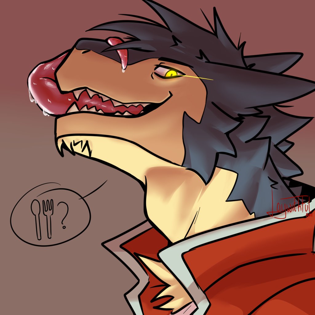 laywithfull's tweet image. POV: You got fried chicken infront  of him.