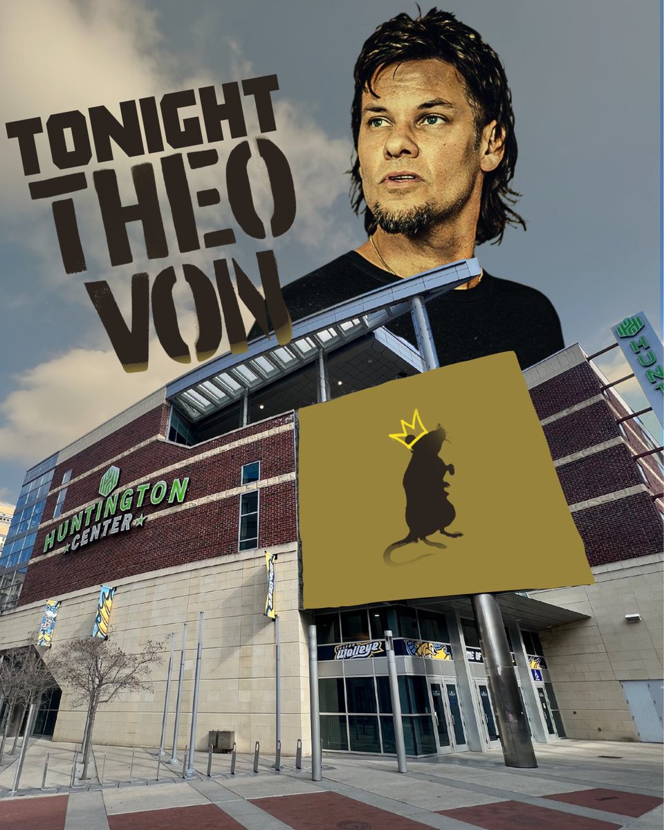 The Rat King is in Toledo tonight. We are so ready <a href="/TheoVon/">Theo Von</a> 🐀 

Don't forget that your tix are on the AXS App!!! 😄 DM us with any questions. 

#TheoVon #returnoftherat  #TheoVonTour #Toledo