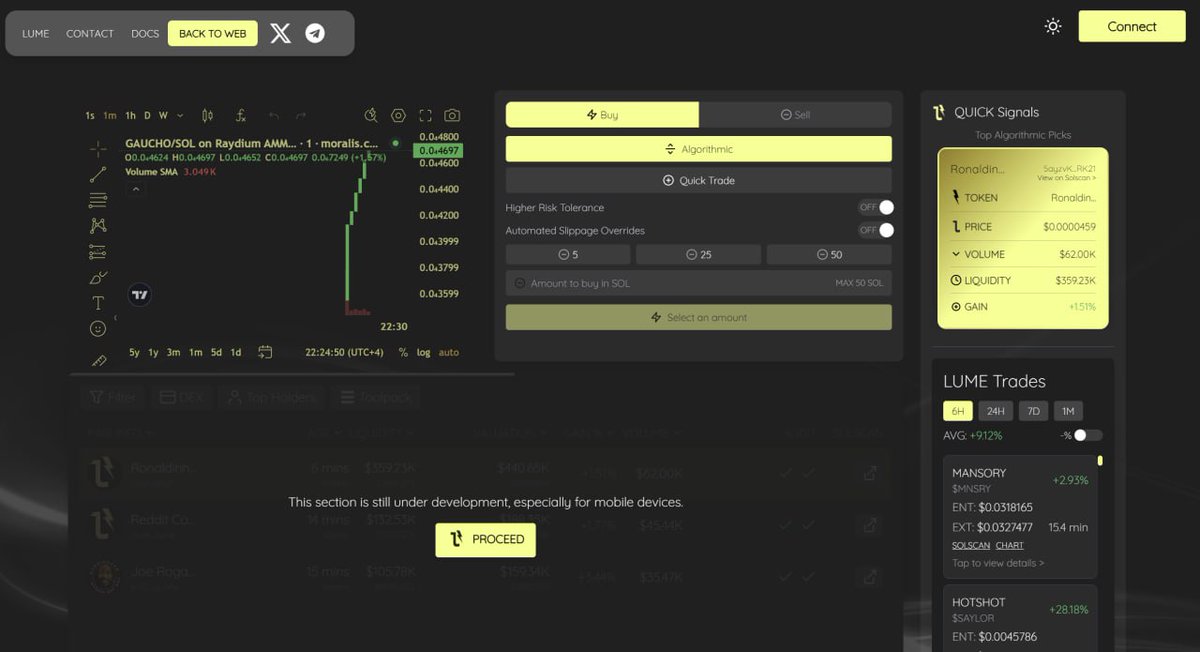 Let's address the elephant in the room - is $LUME real?

The answer is: completely real ⚡️

We wished for smart people to figure it out, but you could go to lume.ws/explore and see the trades and timestamps for yourself when you navigate to the bottom right corners.

We