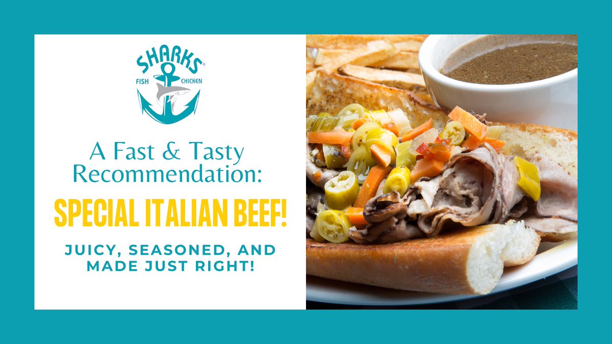 sharksfish3400's tweet photo. Hungry? Let us take care of that! Our juicy, seasoned Italian beef is made fresh and packed with flavor. Swing by for dine-in, grab a to-go order, or have it delivered straight to your door! 🚗💨

#FastFoodRestaurant #AmericanRestaurant #SeafoodRestaurant https://t.co/IosP3At83e