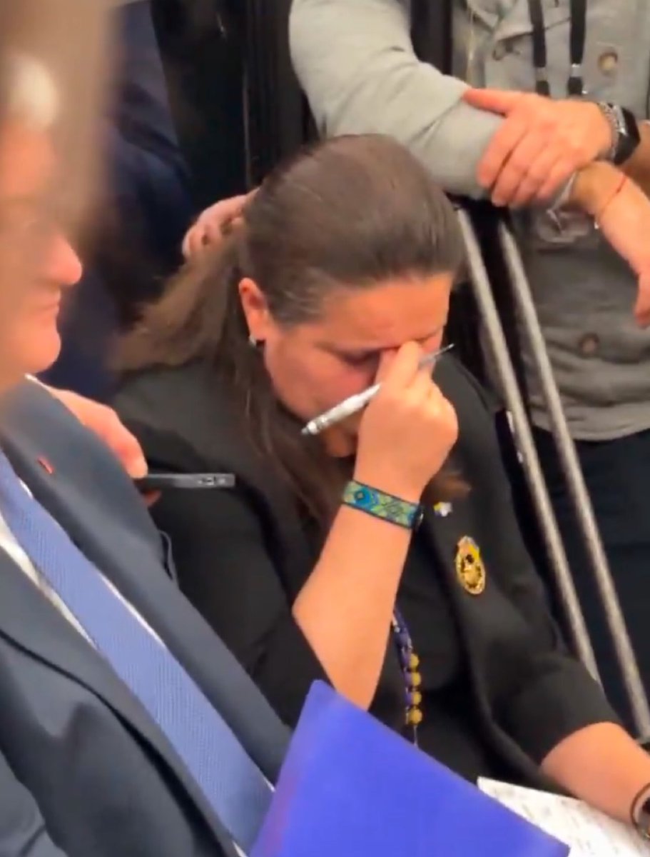 ViralVideos's tweet photo. This was the face of the Ukrainian ambassador to the U.S. and she seems to be the only one from Zelenskyy’s side who gets just how much damage Zelensky just did to their cause.

The money laundering scam Democrats and Zelenskyy had going this entire time has officially ended. https://t.co/8vL12NiBiN