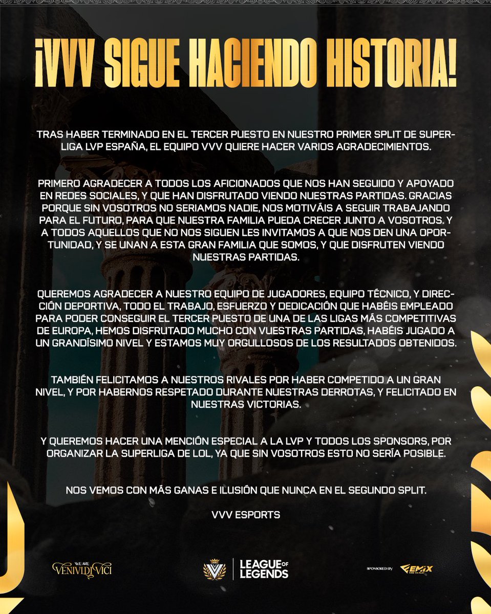 Gracias 💛

#VeniVidiVici