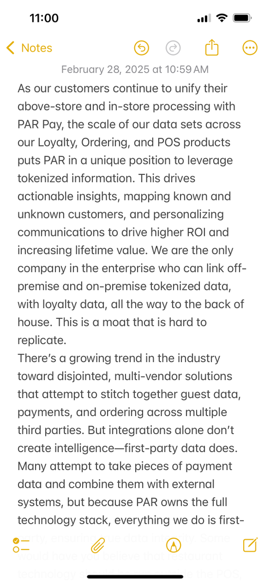 SavneetS's tweet image. ARR growth of 21%, gross profit 30% growth, adjusted ebitda $5.8MM, locations 140k! Read our thoughts on Q4 2024 at $PAR 📷