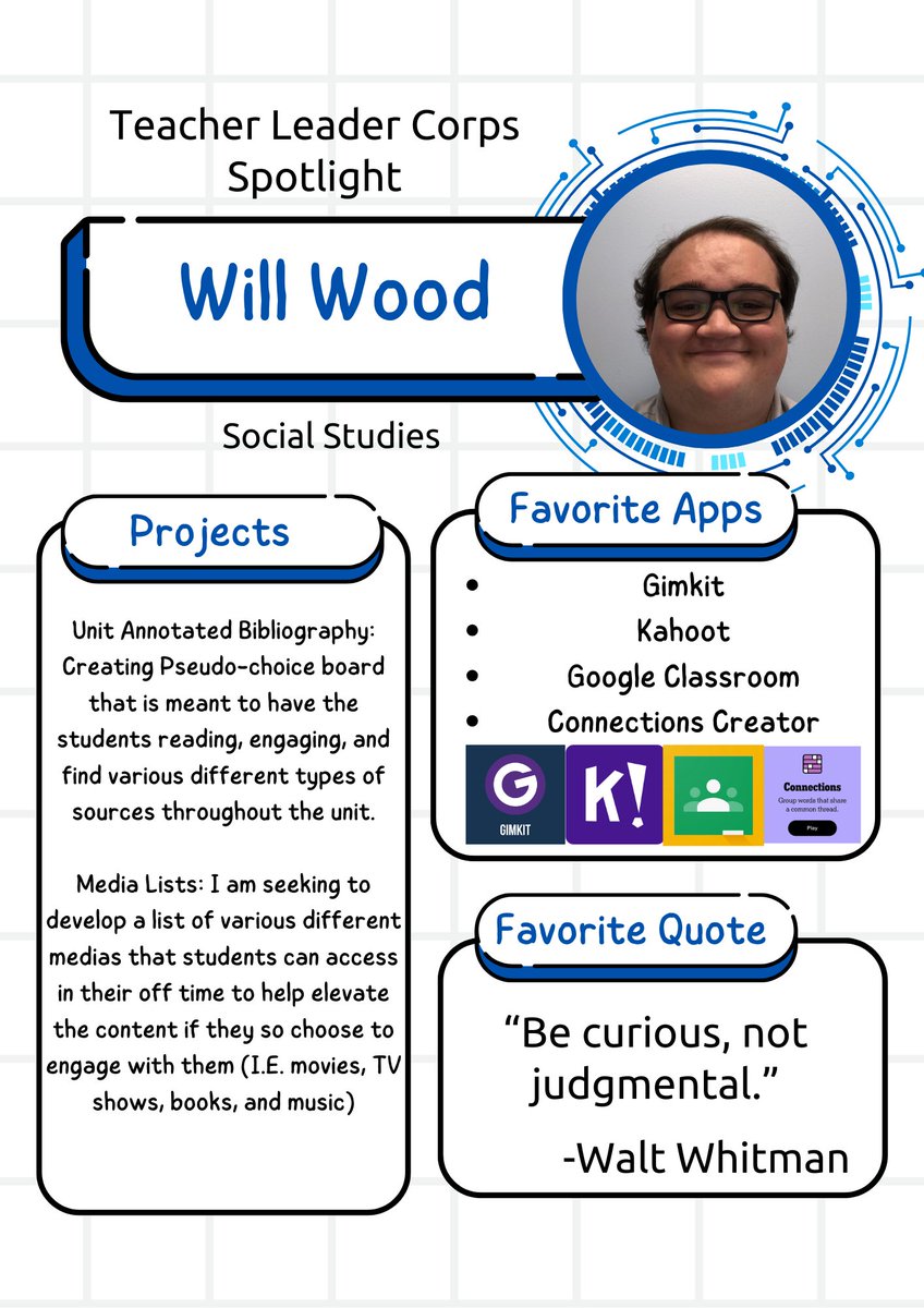 Next up in the spotlight is Mr. Will Wood! Thank you for  creating space for our our future leaders to express their creativity through student agency activities ! 🚀  #dpvils