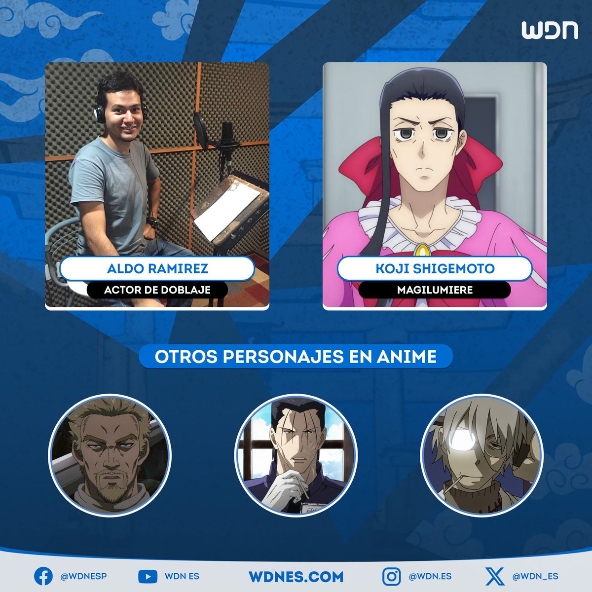 🎙️ | Doblaje
El actor <a href="/CapibarAldo/">Aldo Capibara</a> se une al elenco de "Magilumiere Magical Girls S. A." interpretando a Koji.