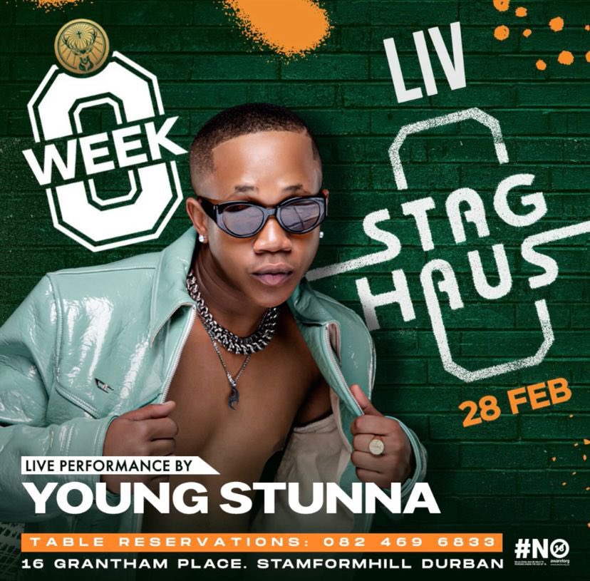 yunghustler_za's tweet image. #JägermeisterSA has activated the festive mood , catch Young Stunna at LIV Durban tonight 🔥🔥#BestNights #OWeek #StagHaus