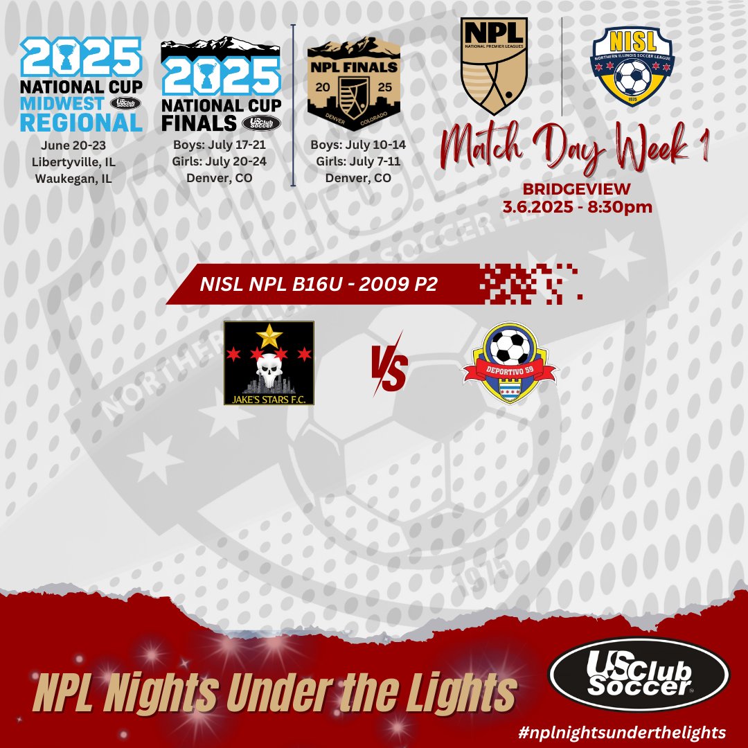 NISL NPL Match Day Week 1!!
Kicking off on March 6, Thursday night of NPL Spring season! Welcome back all players and coaches!
Good luck in your matches!!!

#nplnightsunderthelights
#nationalpremierleague #soccer #npl