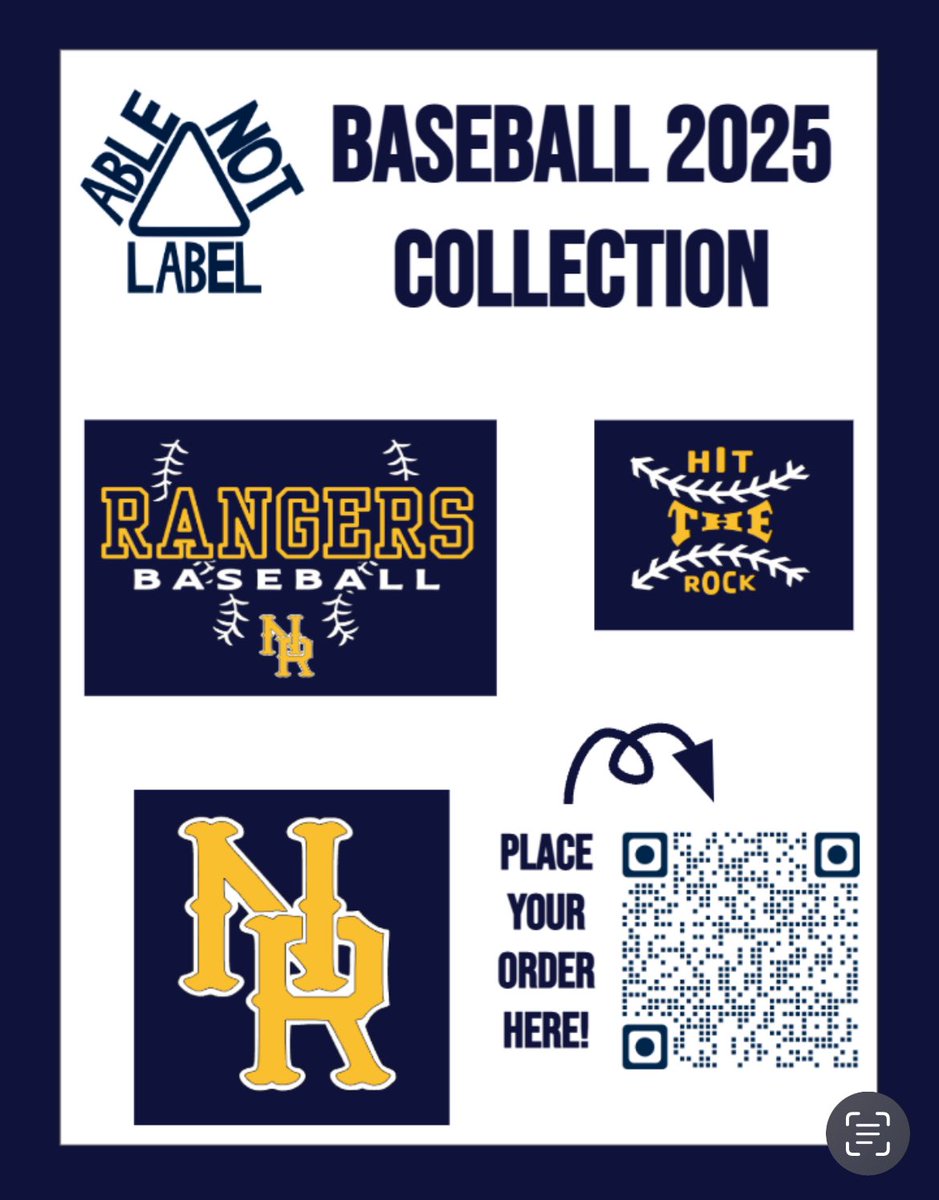 AbleNotLabel's tweet image. It's the best time of year again, Baseball Season! Able Students and CBI peers worked hard to put together the 2025 Baseball Collection! The order form is now live and accepting orders. A portion of the proceeds will go towards the NRHS Baseball Team!!
💙⚾️💛