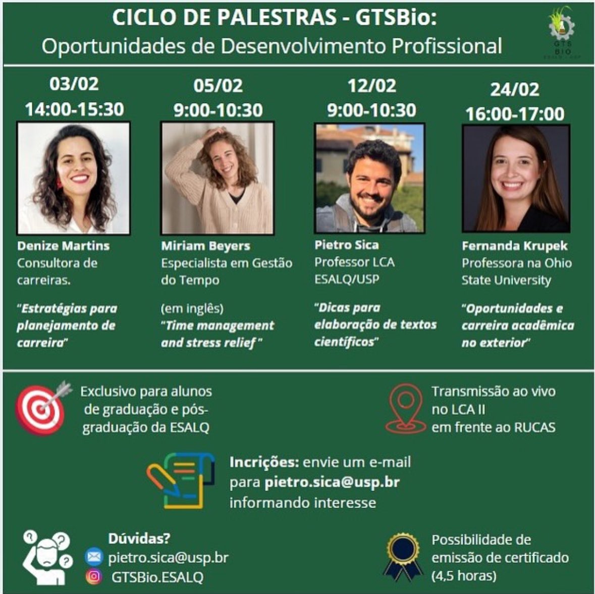 It was truly a blessing to be able to connect with students and faculty from my alma mater <a href="/ESALQMidias/">ESALQ/USP</a> this week. Many thanks to GTSBio (sugarcane and bioenergy technology) group for the invite and engaging discussion!

#FoodSystems