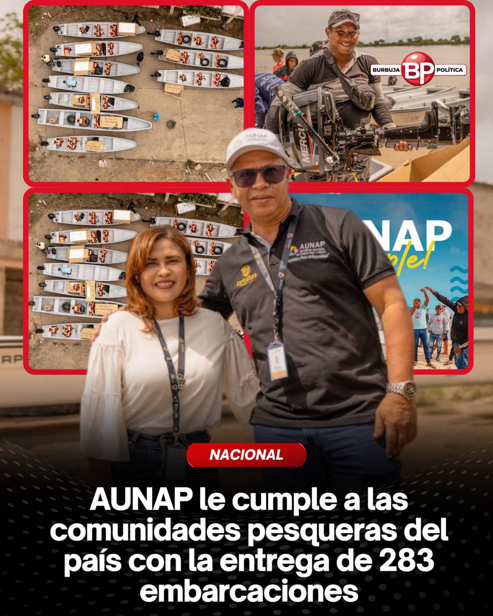 marchenojob's tweet photo. ¡Para verdades el tiempo y para justicia Dios! 
La AUNAP (@AUNAPColombia) completó la entrega del 100% de las embarcaciones con sus motores y chalecos salvavidas estipulados en el convenio.
"La AUNAP ha mantenido una supervisión rigurosa para garantizar la transparencia en la implementación y ejecución de este convenio, asegurando que no haya margen para actos de corrupción y que los beneficios lleguen efectivamente a los pescadores” Keran Mejía Piñerez (@MejiaPinerez)
https://t.co/7VIIMMOBuF