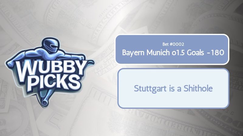 MrWubbyPicks's tweet photo. ALL OVER THIS TODAY. PLAY #0002 🔨🤑

#Bundesliga #FCBayern #HarryKane #BayernMünich https://t.co/5px0LM3sNi
