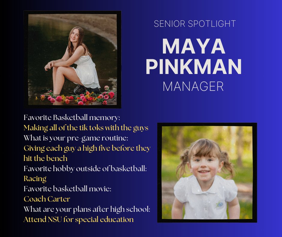 Maya has been a key part of this team, keeping everything running smoothly behind the scenes. From making sure we’re organized and prepared for every game to bringing constant positivity and support, she has played a vital role in our success. Thank you Maya!