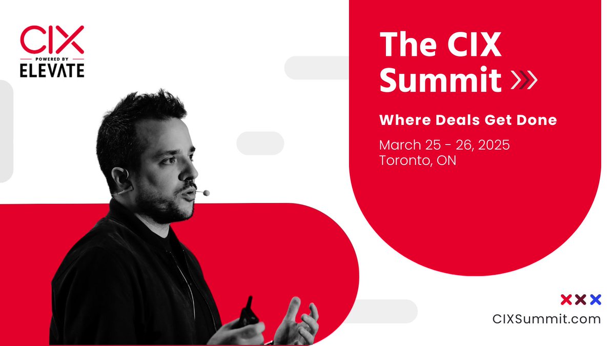 cansulta's tweet image. ⌛⏰ #Startups, investors, advisors: Don&apos;t miss out! ⏰⌛
Early bird pricing for @CIXCommunity ENDS TODAY, Feb 28!

Secure your spot and $$$ave before prices go up!
#Innovation #CIXSummit2025 #ElevateTechCA

Use our discount code CANSULTACIX2025 for 20% off. 🎫
📆 See you there!