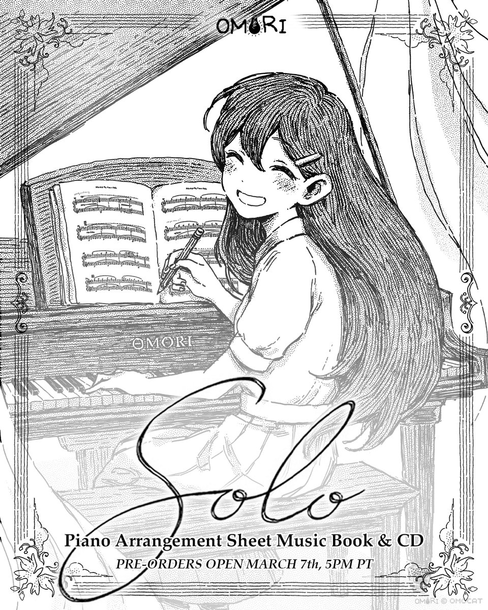"Solo" OMORI piano arrangement sheet music book &amp; CD -- preorders coming 3.7.25 @ 5PM PT