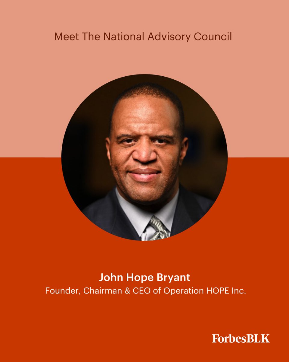 Proud to join <a href="/ForbesBLK/">ForbesBLK</a>’s National Advisory Council, amplifying the voices of Black entrepreneurs, professionals, leaders, and creators. Forbes expands its commitment to the Black community with the launch of ForbesBLK+ #ForbesBLK Learn more: forbes.com/forbesblk/