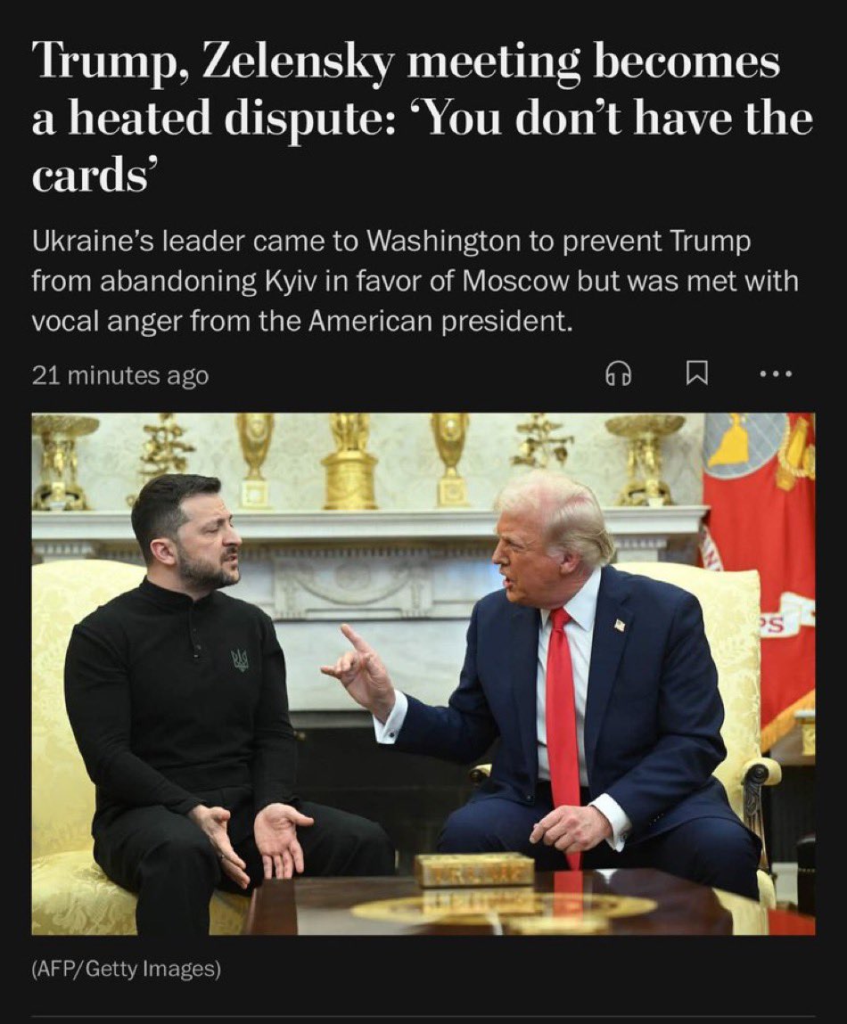 Just_PeterL's tweet photo. US and @realDonaldTrump has again shown his true colors as a Russian asset repeating Putins propaganda.

The western world has lost, what once was “the leader of the frie world”

Ukraine and Europe have to resolve our problems without US

#StandWithUkraine #TrumpIsUnfitForOffice https://t.co/SUgVUMYhCT
