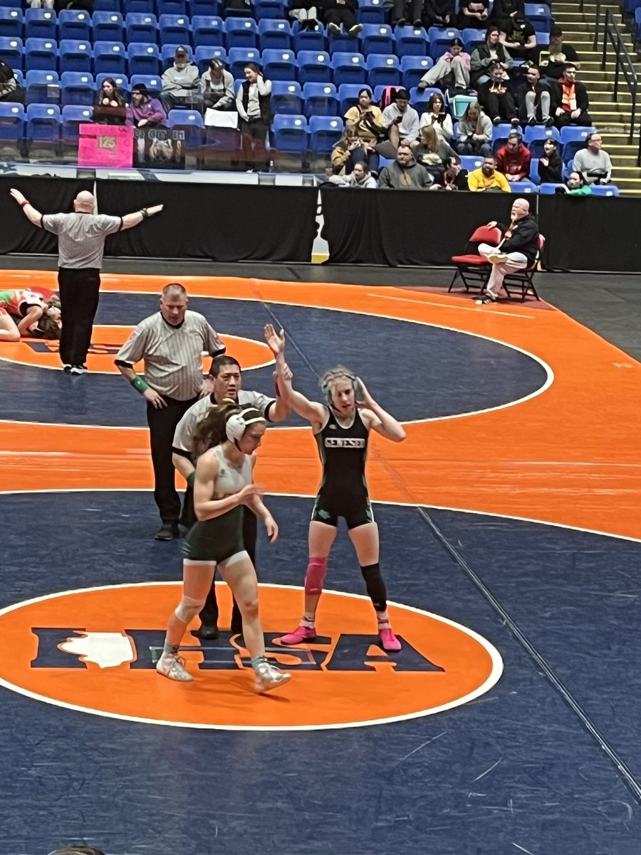Lydia King advances to the consolation quarterfinals with a win by fall!