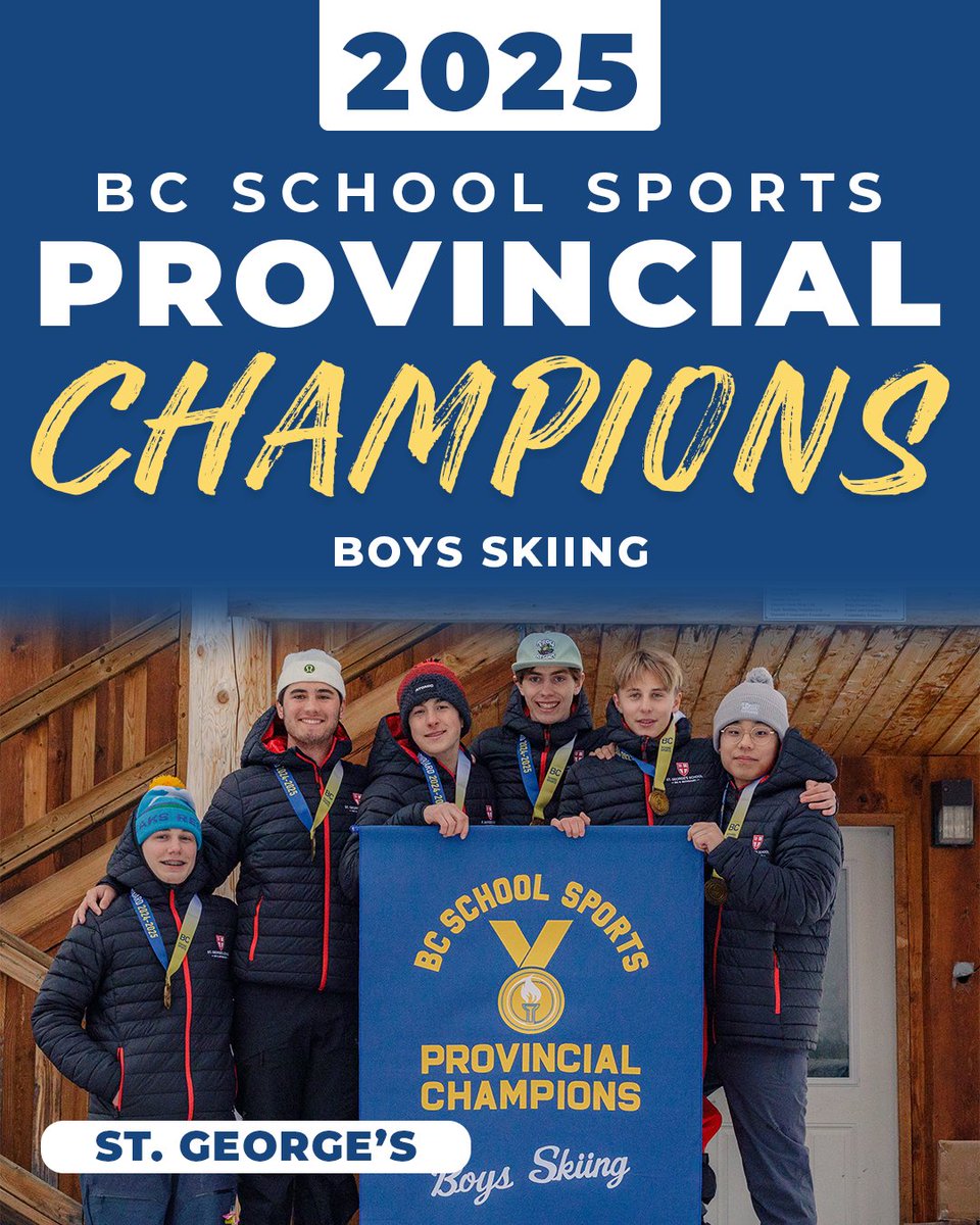 BCSchoolSports's tweet photo. Congratulations to our 2025 BCSS Boys Skiing Provincial Champions, @athleticsaints! #BCSSProvincials https://t.co/035wHXf3Gs
