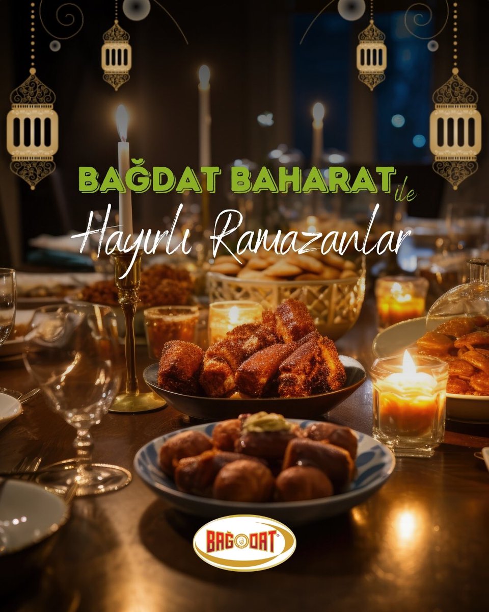 Bağdat Baharat olarak sofralarınıza bereket, gönüllerinize huzur diliyoruz. Ramazan ayınız hayırlı ve lezzet dolu olsun!🌙✨

Tüm ürünlerimizle bu mübarek Ramazan ayında sofralarınızda birlikte olacağız.✨🍽

#BagdatBaharat #HayırlıRamazanlar #LezzetinKahramanı #OlmazsaOlmaz