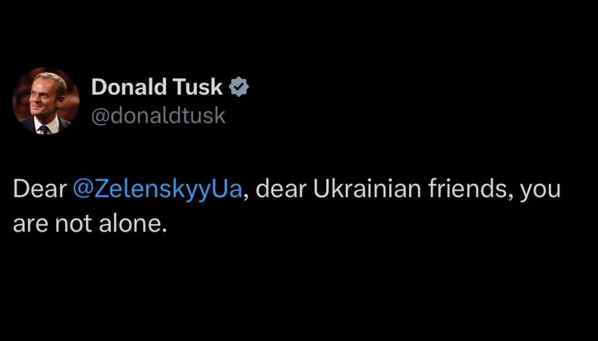 Polish Prime Minister Donald Tusk supported Ukrainians.
