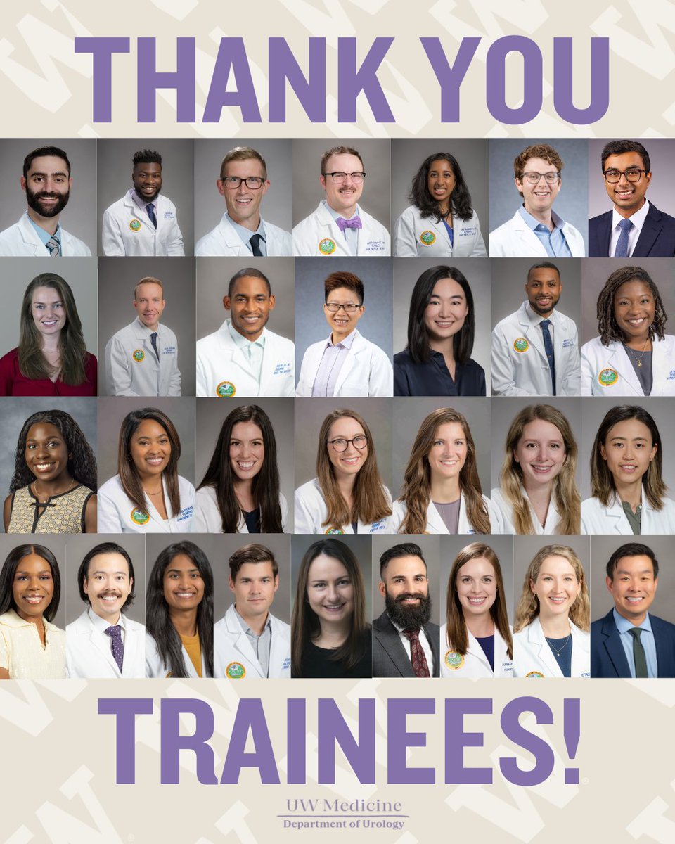 UW Urology (@uwurology) on Twitter photo Today is national Thank a Resident Day, and we would like to give a big shout out to our past, current, and incoming trainees who continue to show their dedication every day! 💜💛
#UWUrology Today is national Thank a Resident Day, and we would like to give a big shout out to our past, current, and incoming trainees who continue to show their dedication every day! 💜💛
#UWUrology