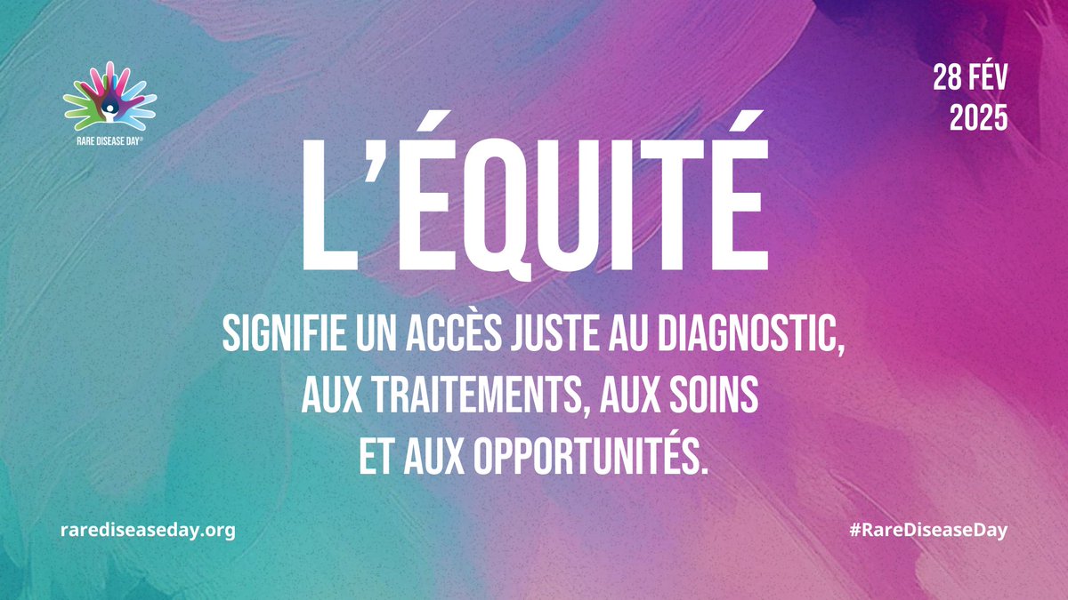 À l’occasion de la Journée des maladies rares , nous appelons à agir pour que les personnes atteintes d’une maladie rare bénéficient des mêmes chances que les autres de participer pleinement à la vie familiale, professionnelle et sociale.

➡️Visitez le rarediseaseday.org