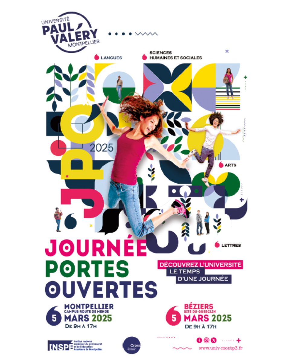 Crous de Montpellier-Occitanie (@crousmontpel) on Twitter photo #Crousavecvous | Nous serons présents à la journée Portes Ouvertes de l'Université Paul Valéry à Montpellier et à Beziers !
📅 Le 5 mars | 🕘 9h - 17h
👉 + d'informations sur notre site internet
<a href="/univpaulvalery/">Université de Montpellier Paul-Valéry</a> #Crousavecvous | Nous serons présents à la journée Portes Ouvertes de l'Université Paul Valéry à Montpellier et à Beziers !
📅 Le 5 mars | 🕘 9h - 17h
👉 + d'informations sur notre site internet
<a href="/univpaulvalery/">Université de Montpellier Paul-Valéry</a>