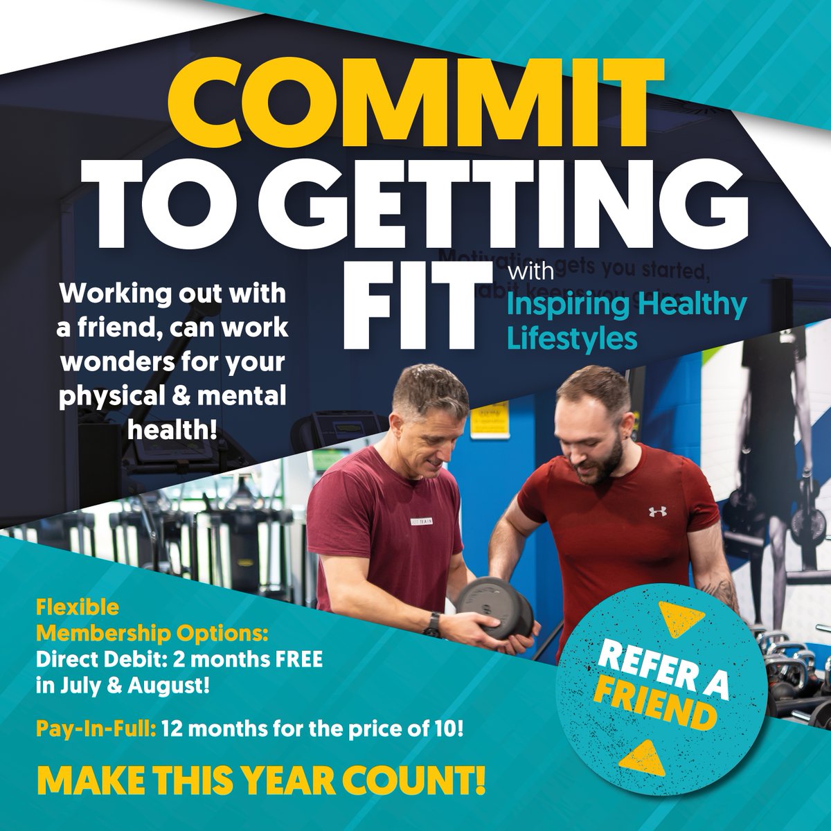 🎉Last Chance! Make the most of our New Year offer! 🙌

Enjoy access to:

✅ Diverse Fitness Facilities and Classes for All Abilities

✅ A Welcoming Environment and Ongoing Support

Refer a friend today: inspiringhealthylifestyles.org/memberships/

#CommitToGettingFit