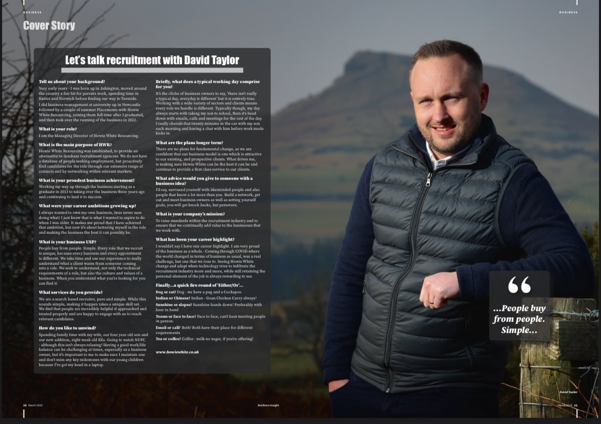 Got a spare five minutes? Pick up a copy of this months <a href="/NInsightmag/">Northern Insight</a> grab a coffee and take a read. Always a pleasure to work with the team.